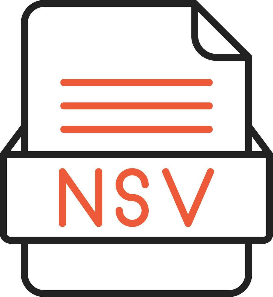nsv file formato vettore icona