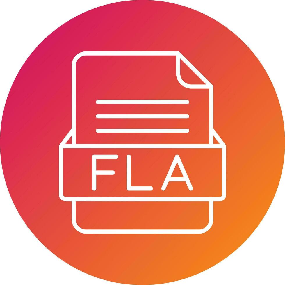 fla file formato vettore icona