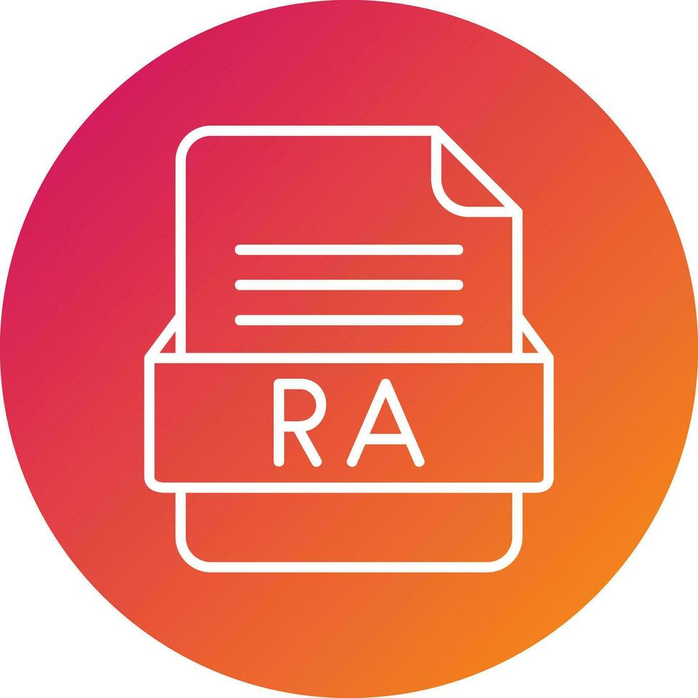 RA file formato vettore icona