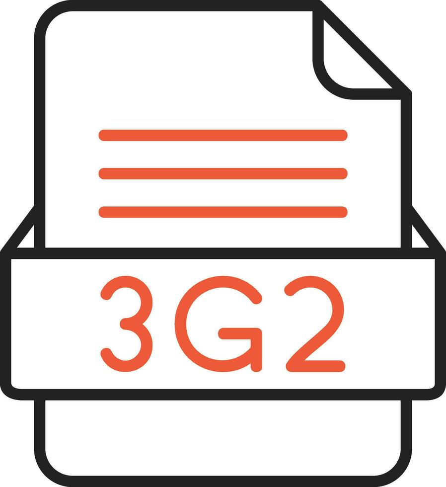 3g2 file formato vettore icona