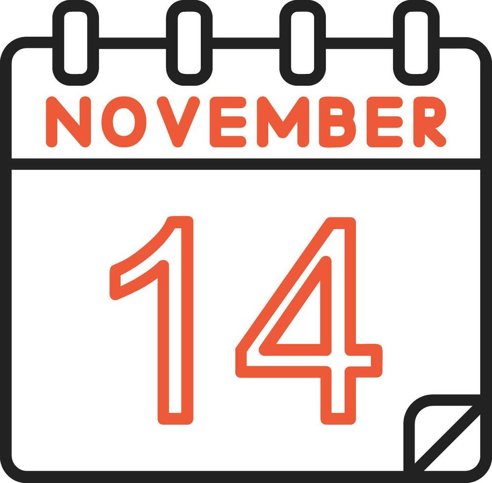 14 novembre vettore icona