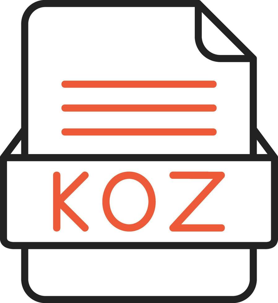 koz file formato vettore icona