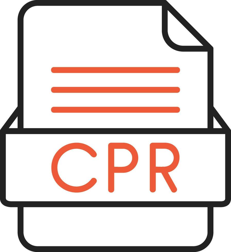 cpr file formato vettore icona