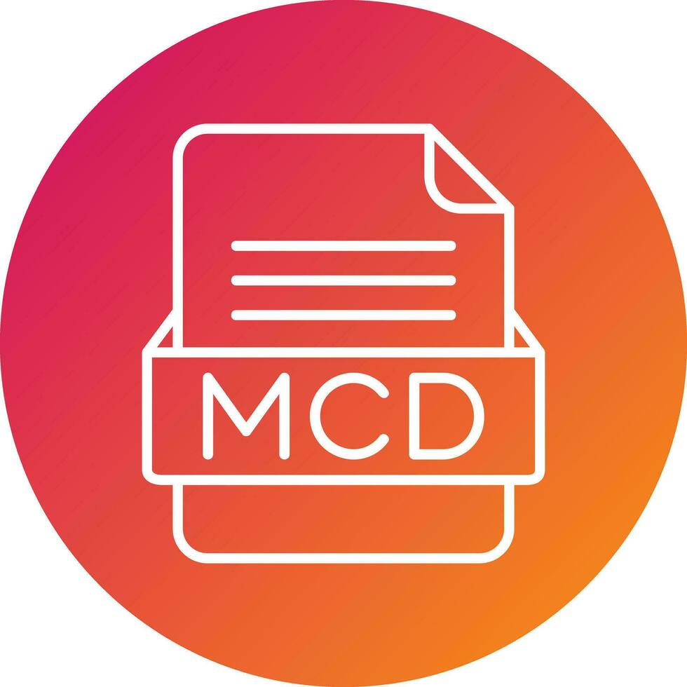 mcd file formato vettore icona