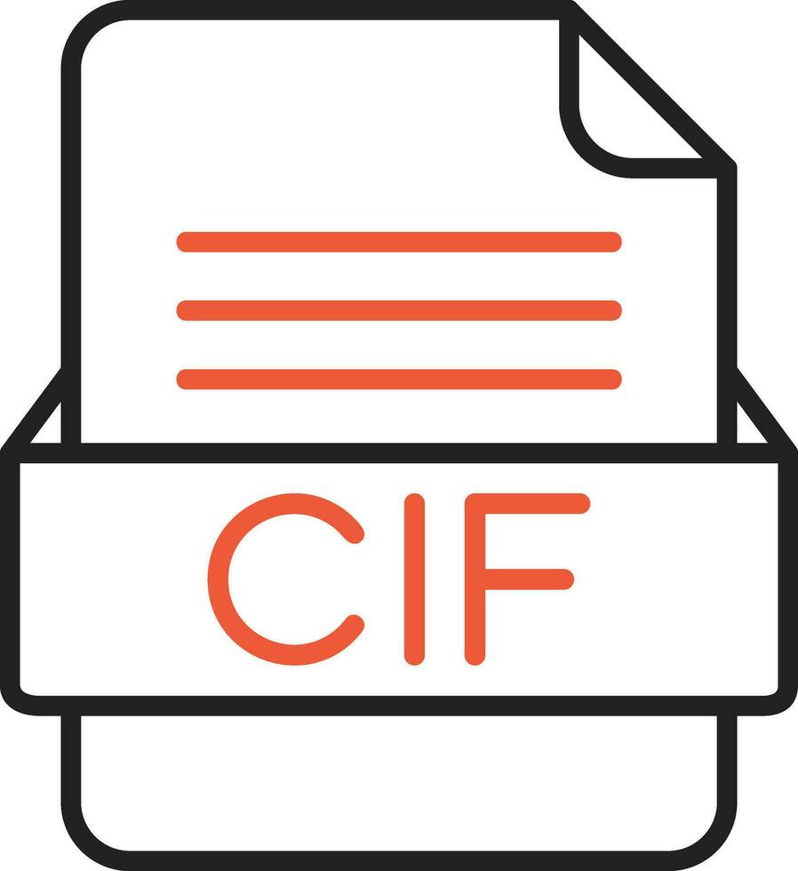 cif file formato vettore icona