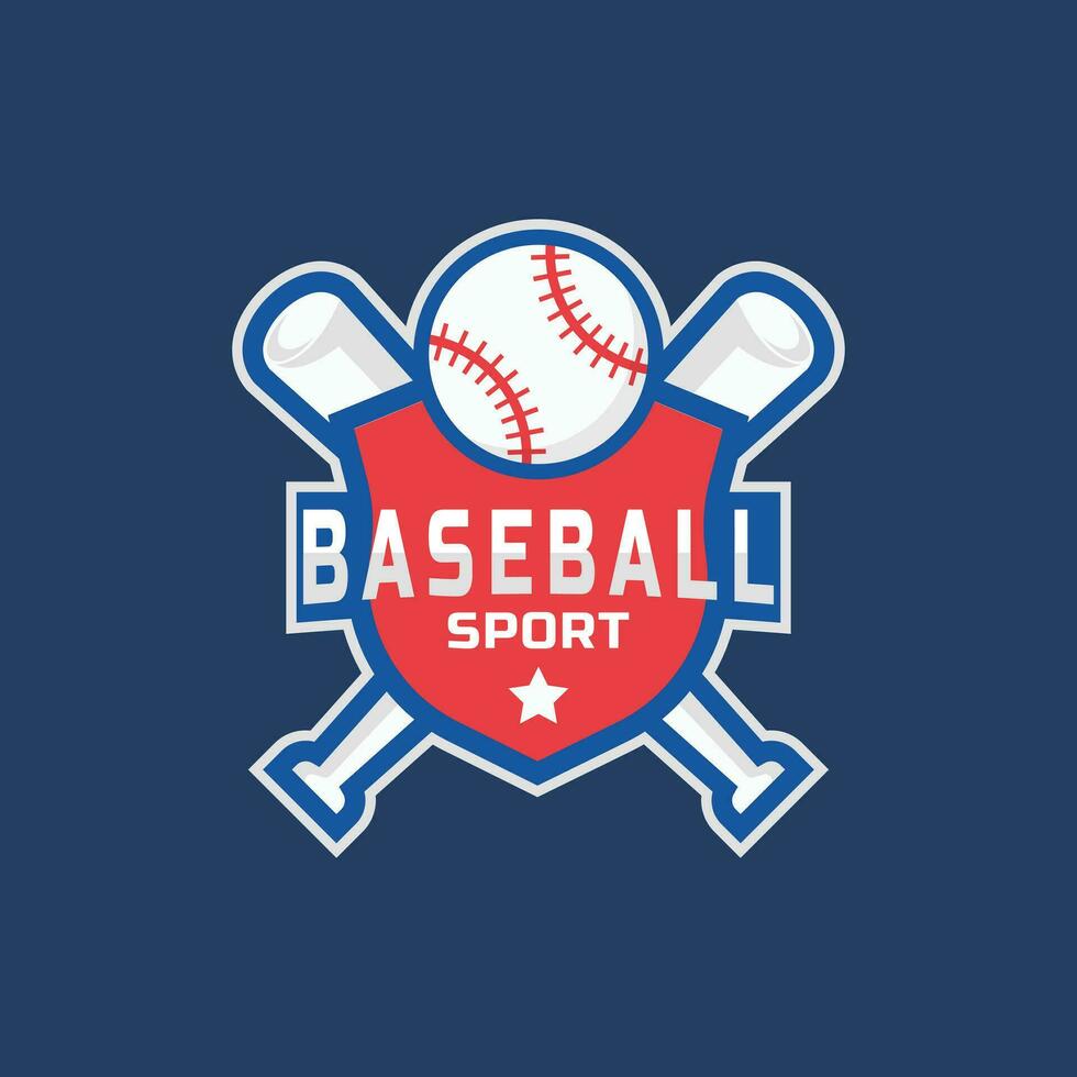 baseball sport logo design emblema distintivo vettore