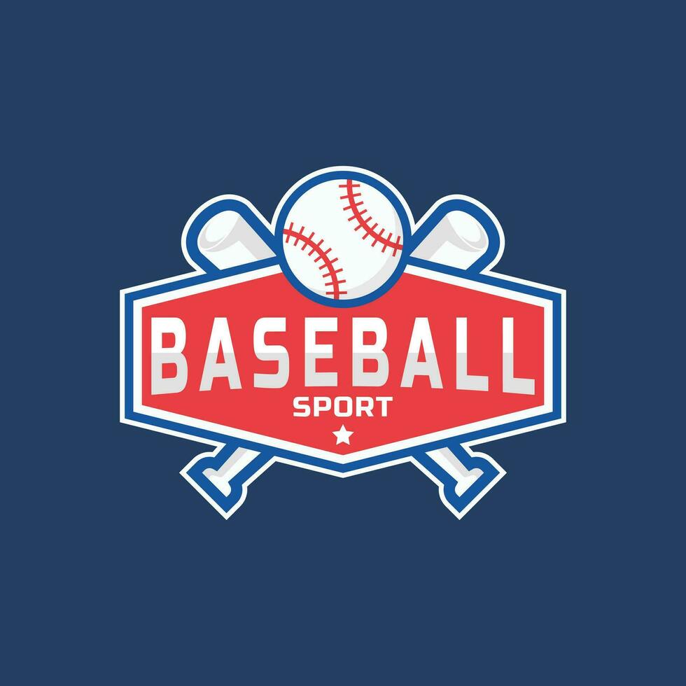 baseball sport logo design emblema distintivo vettore