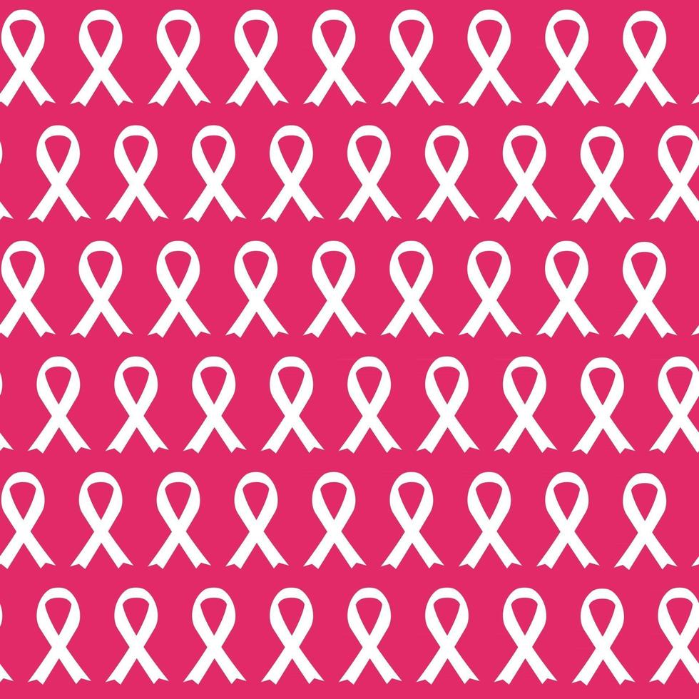 Consapevolezza del cancro al seno nastro rosa senza cuciture sfondo illustrazione vettoriale