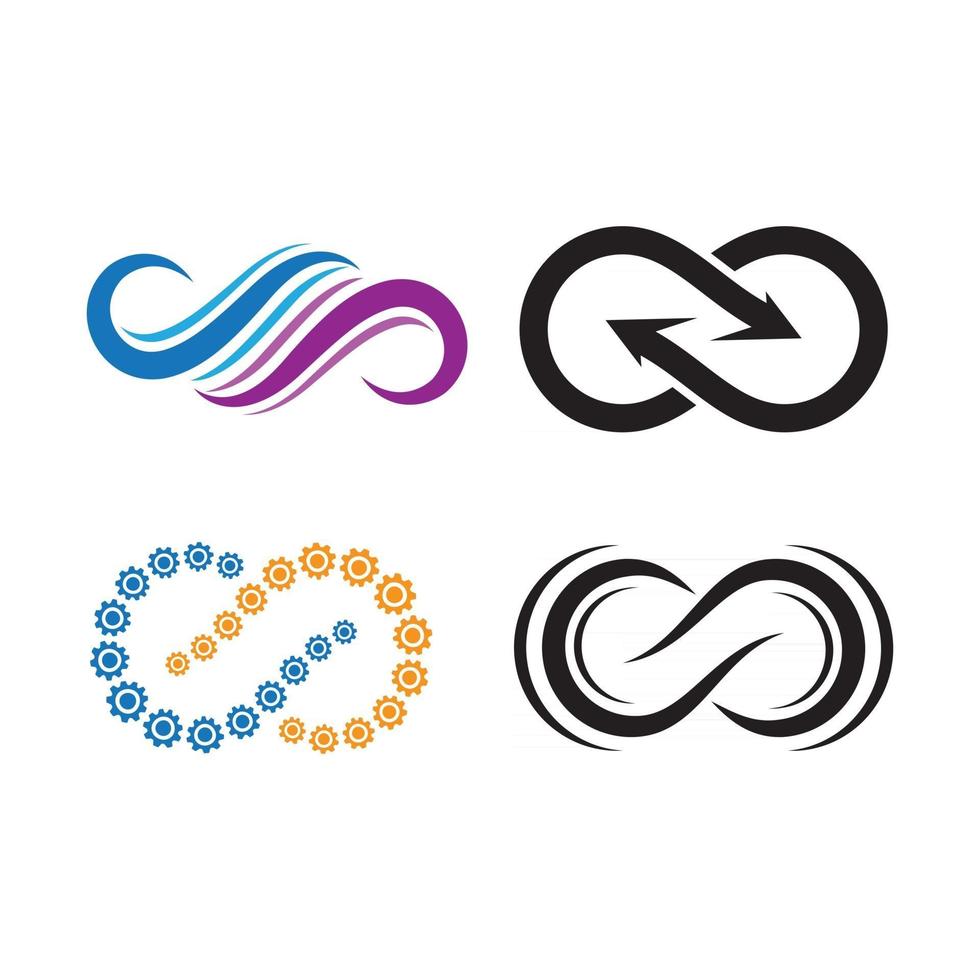 immagini del logo infinito vettore