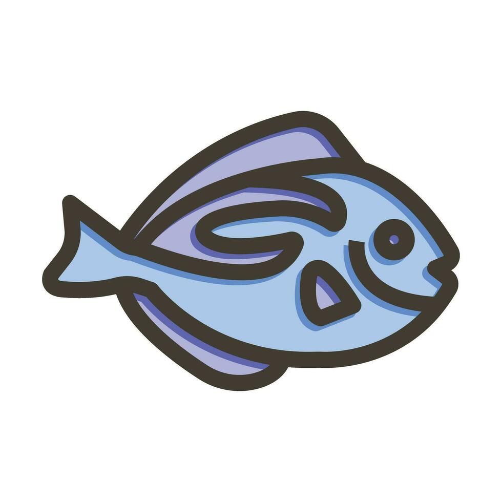 blu codolo pesce vettore di spessore linea pieno colori icona per personale e commerciale uso.