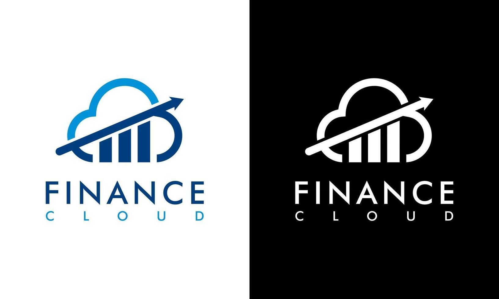 logo contabile e finanziario concetto cloud vector graphic design