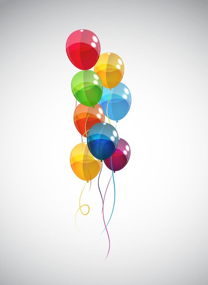 colore lucido palloncini sfondo illustrazione vettoriale