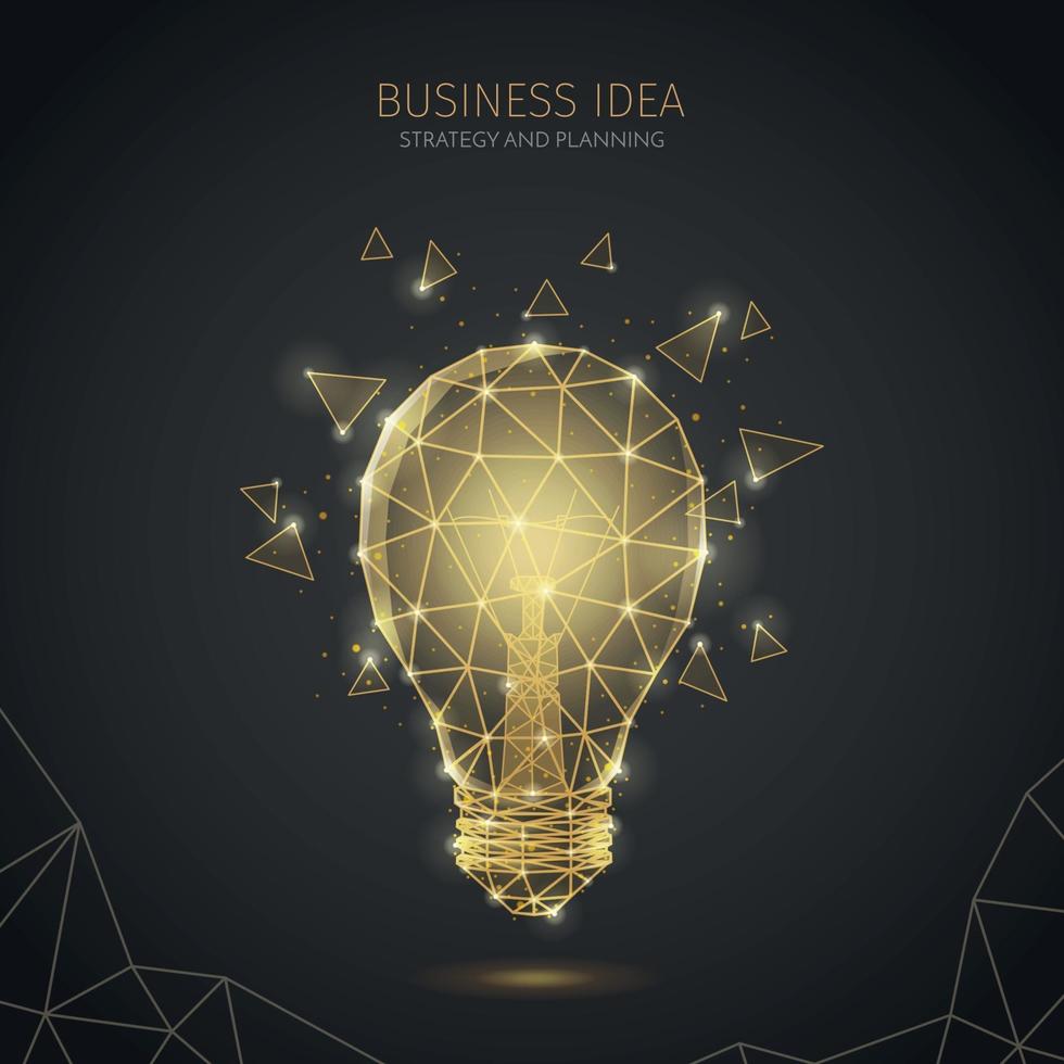 illustrazione vettoriale di composizione idea aziendale lampada business