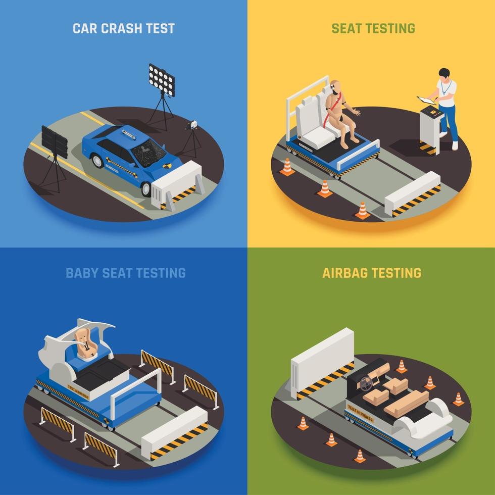 illustrazione vettoriale del concetto di design di sicurezza dell'auto