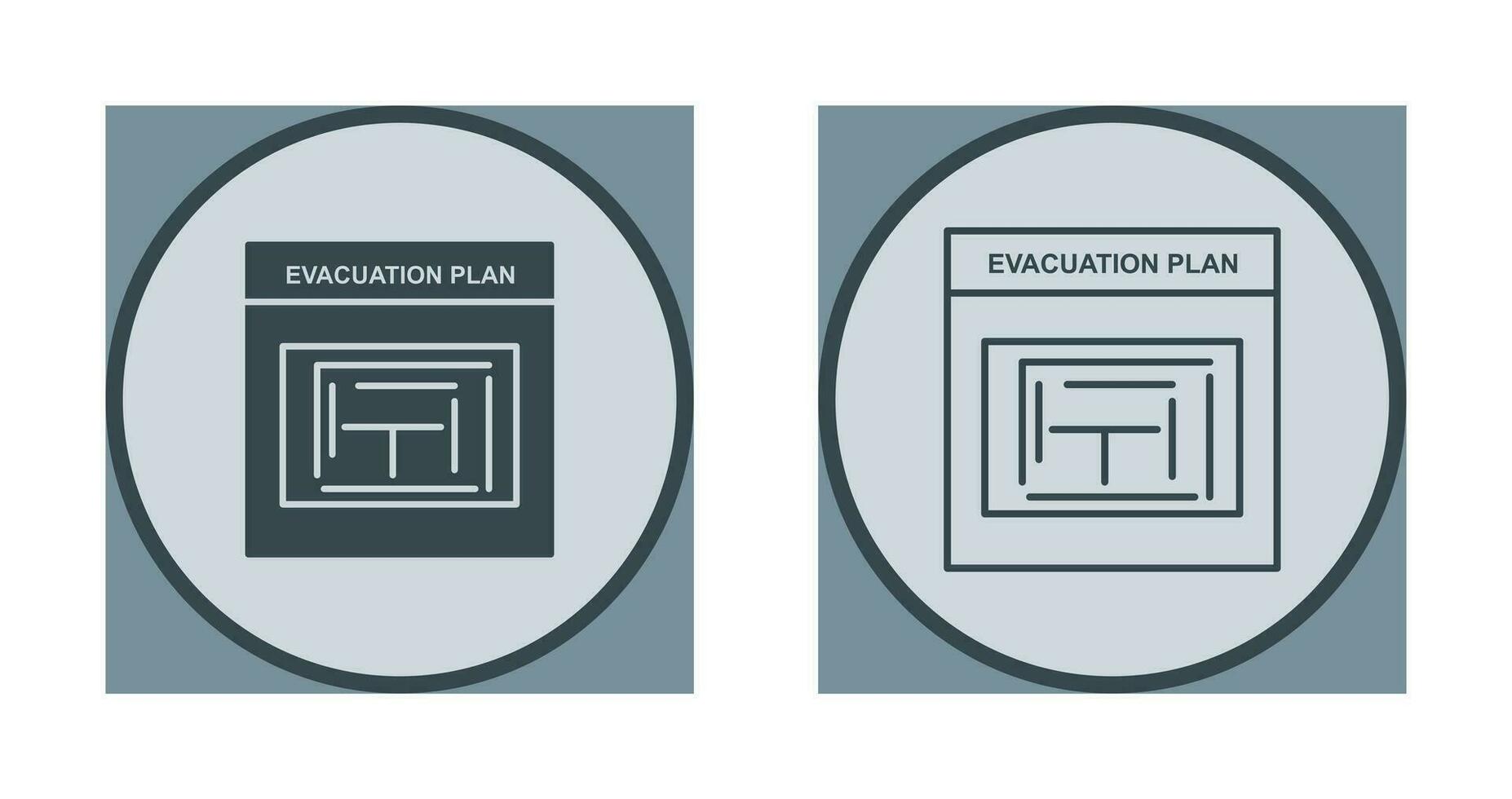 evacuazione Piano vettore icona