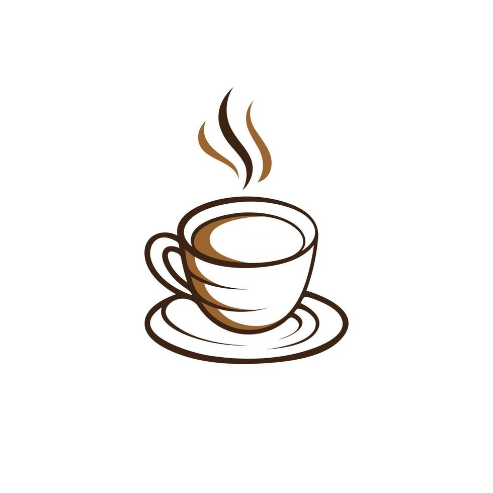 modello di illustrazione vettoriale icona logo caffè