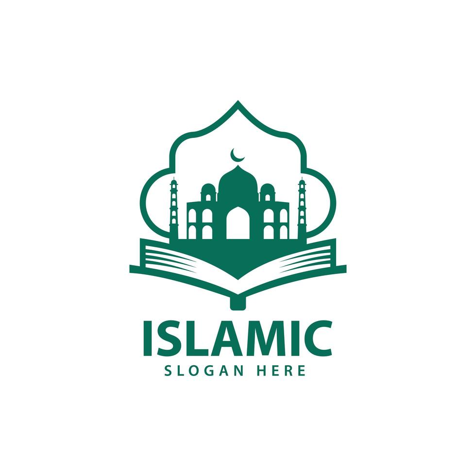 vettore di progettazione del logo islamico, illustrazione dell'icona del modello.