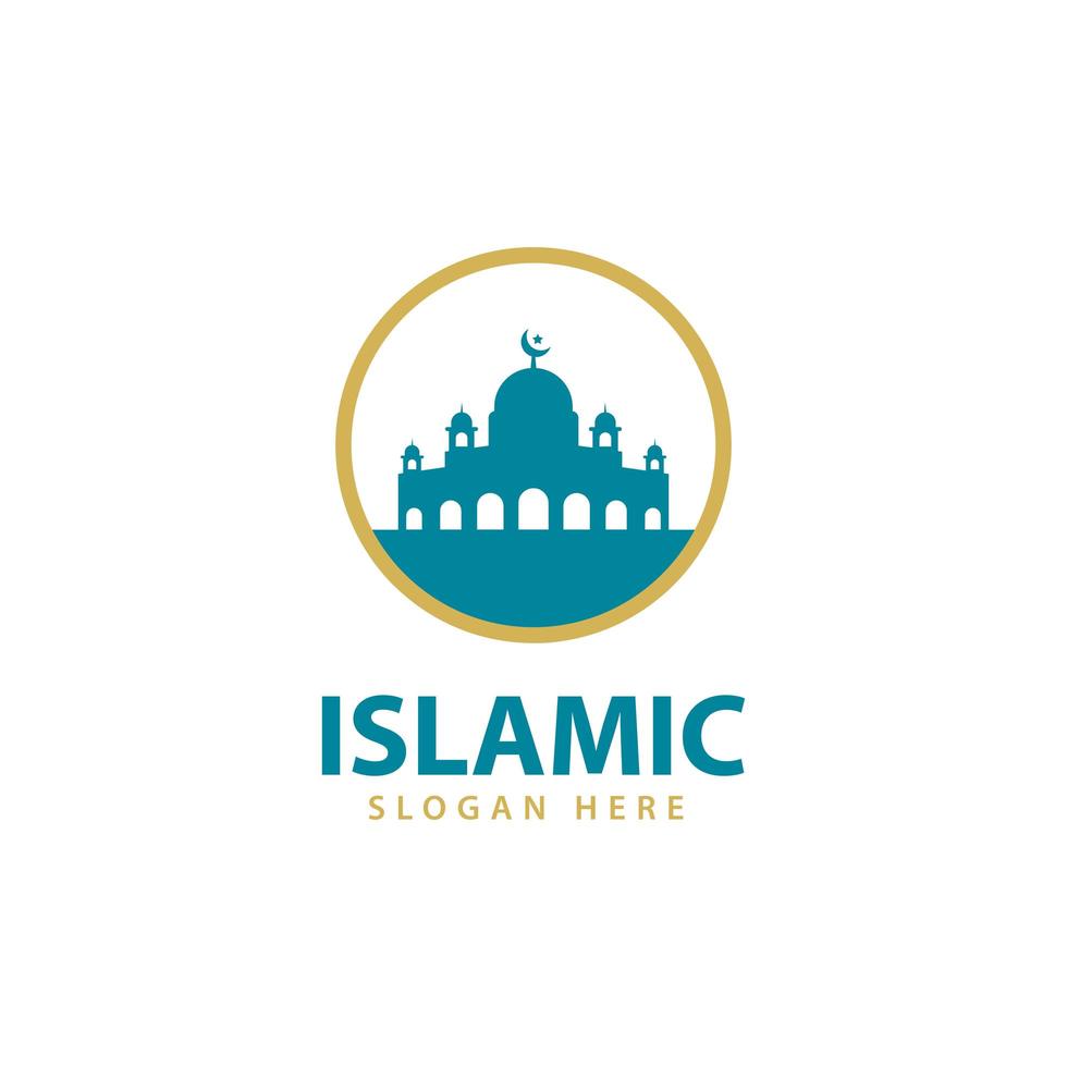 vettore di progettazione del logo islamico, illustrazione dell'icona del modello.