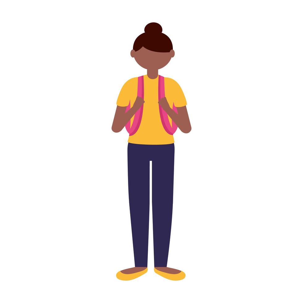 avatar donna con borsa disegno vettoriale