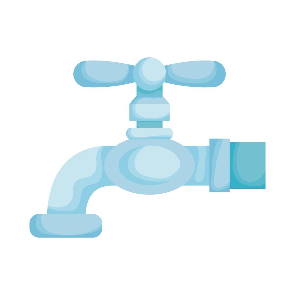 disegno vettoriale del rubinetto dell'acqua isolato