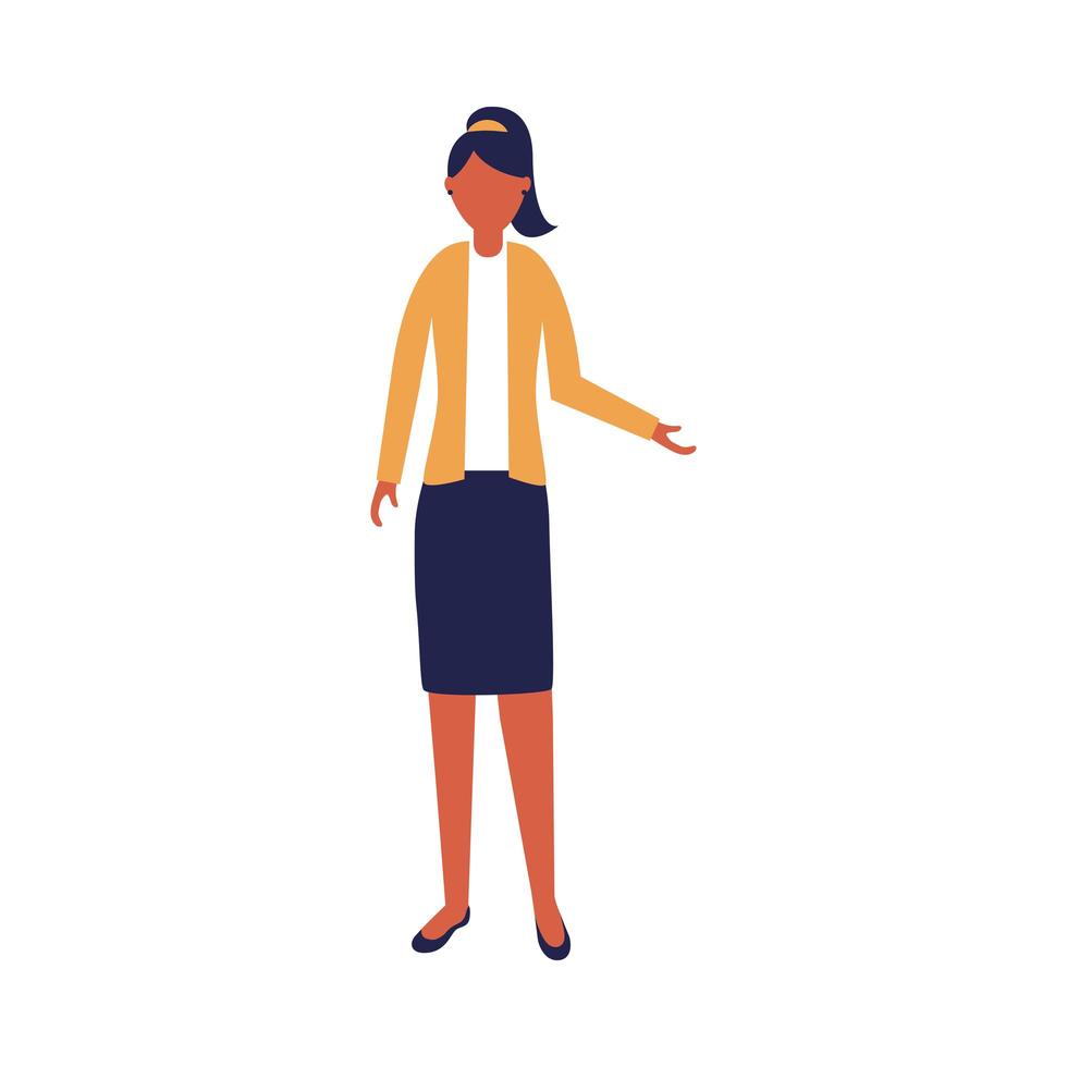 disegno vettoriale avatar donna d'affari isolata