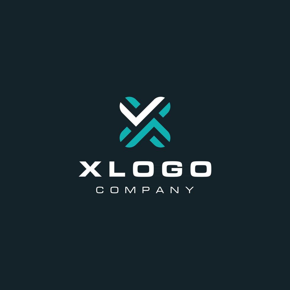 x logo con modello di design moderno vettore