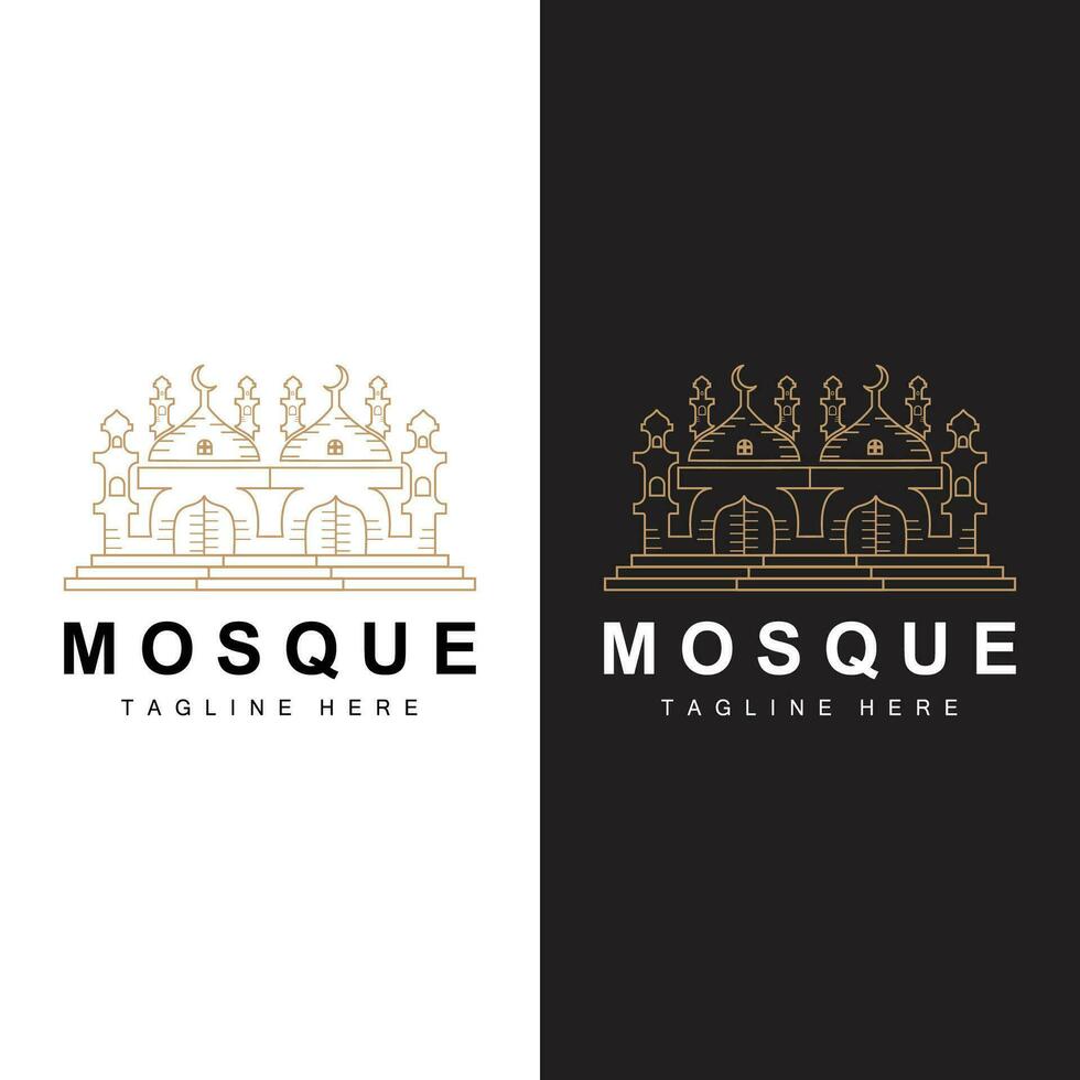 moschea logo vettore simbolo illustrazione design