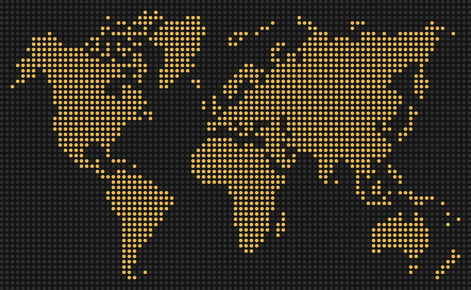 tratteggiata mondo carta geografica vettore e illusione