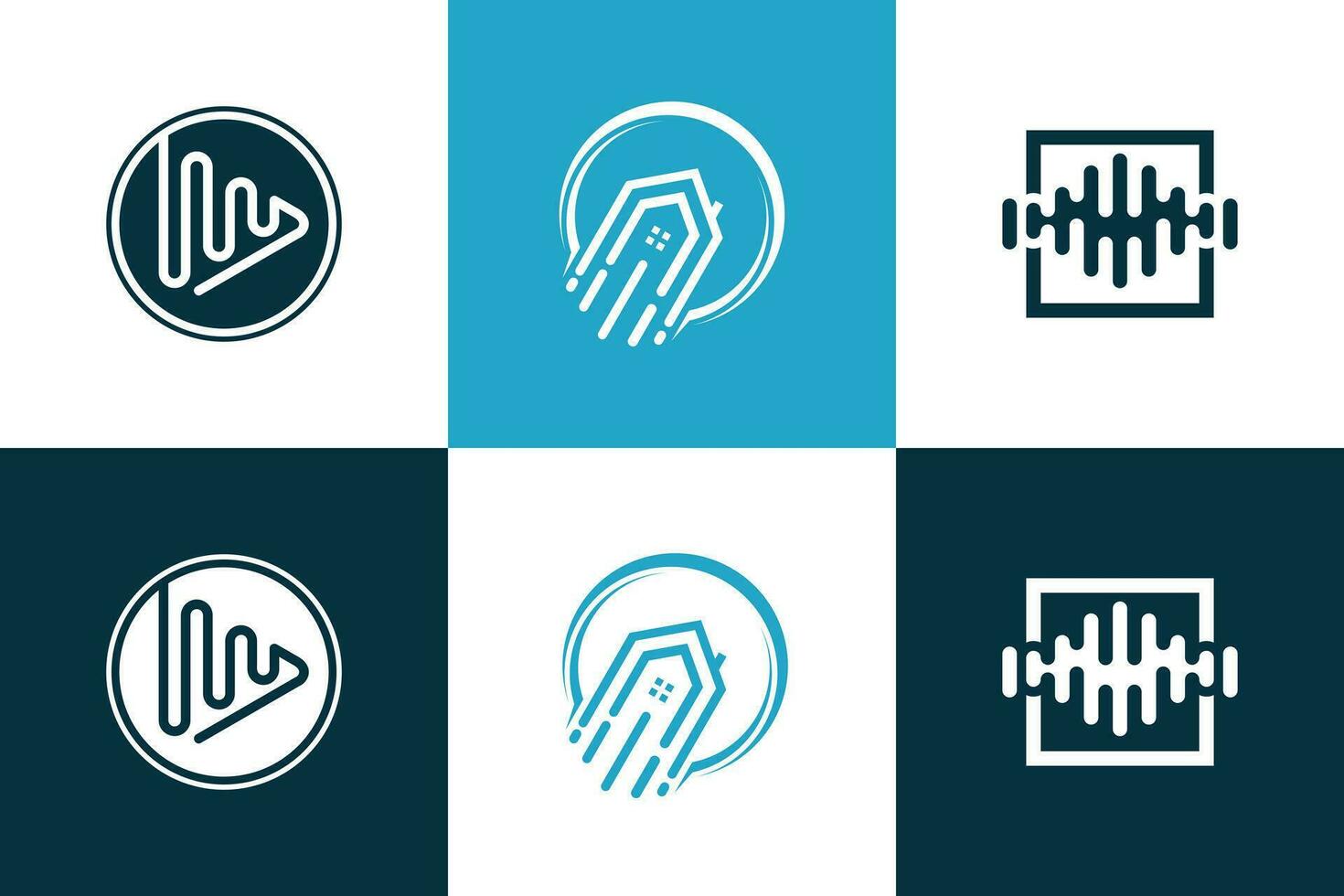 tecnologia logo design vettore collezione con creativo elemento concetto