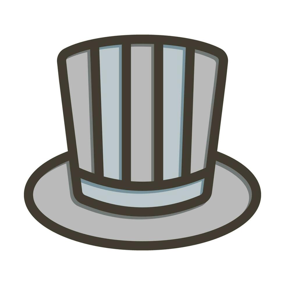 cappello vettore di spessore linea pieno colori icona per personale e commerciale uso.