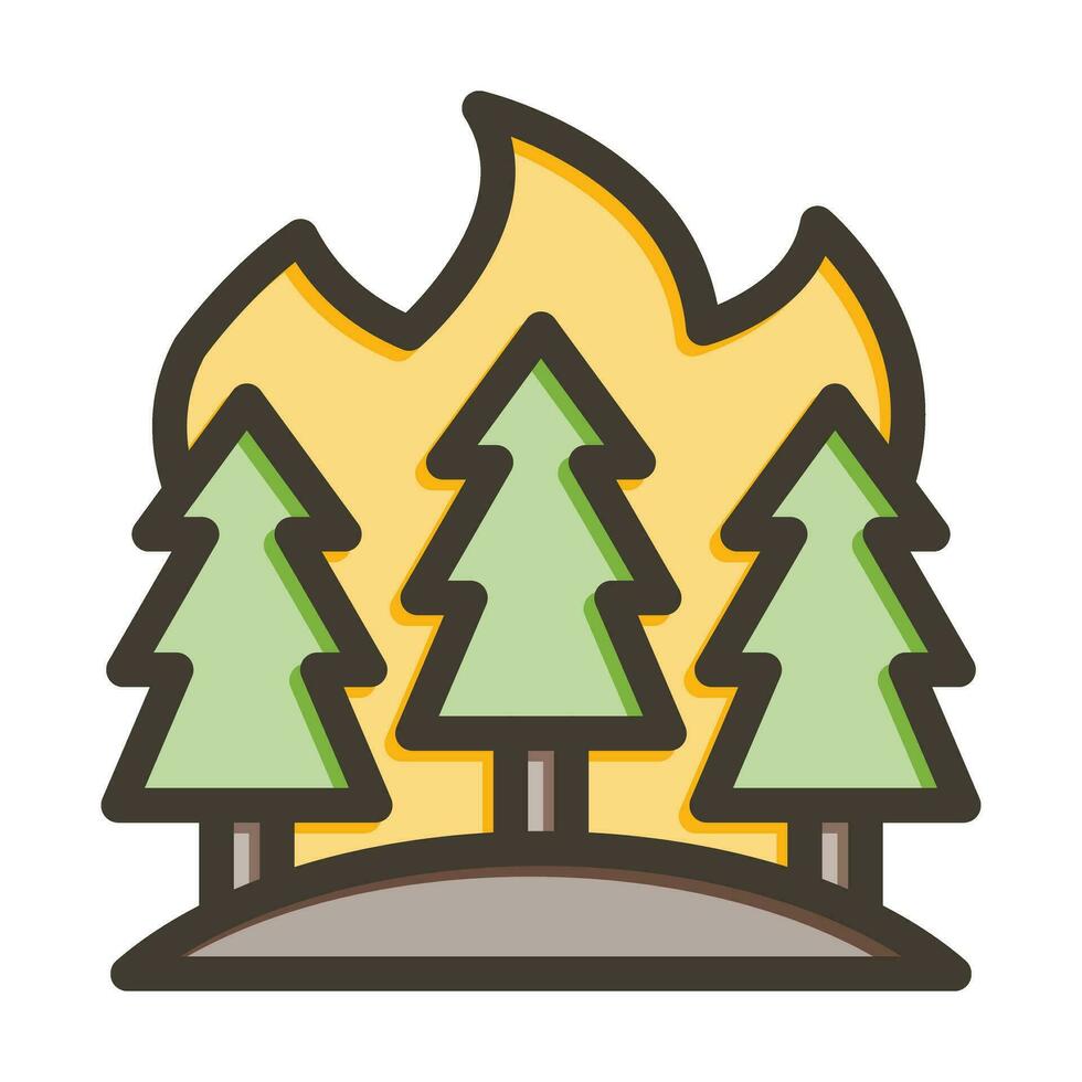 wildfire vettore di spessore linea pieno colori icona per personale e commerciale uso.