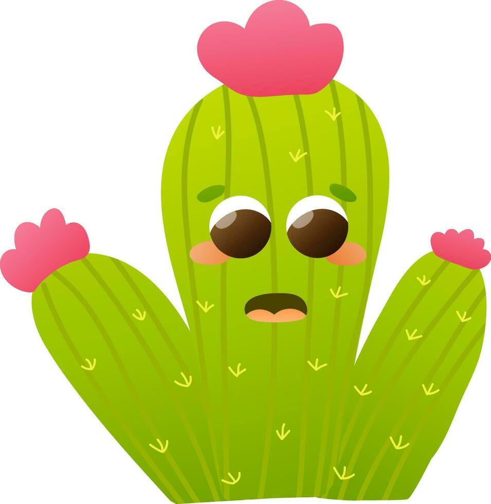 carino cactus illustrazione vettore