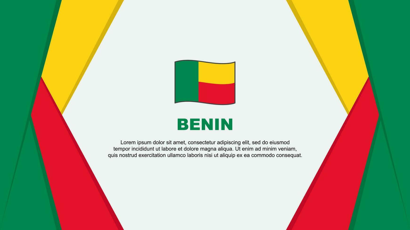 benin bandiera astratto sfondo design modello. benin indipendenza giorno bandiera cartone animato vettore illustrazione. benin sfondo