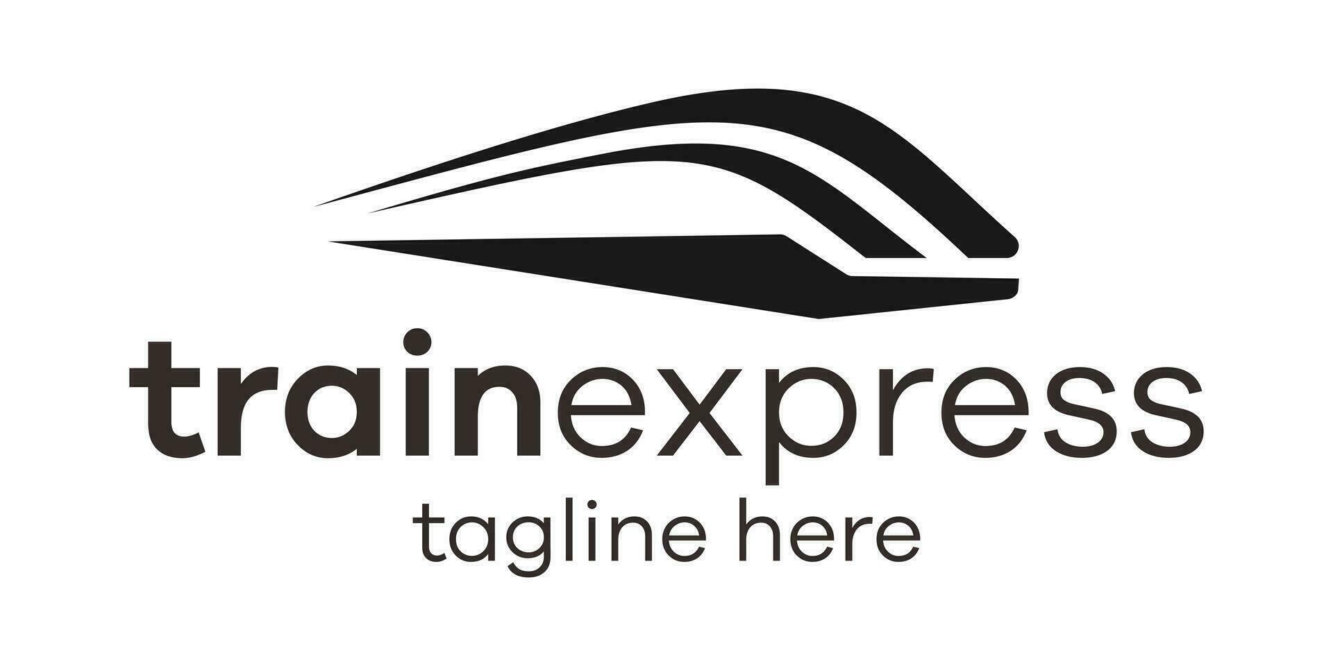 logo design illustrazione veloce treno icona vettore