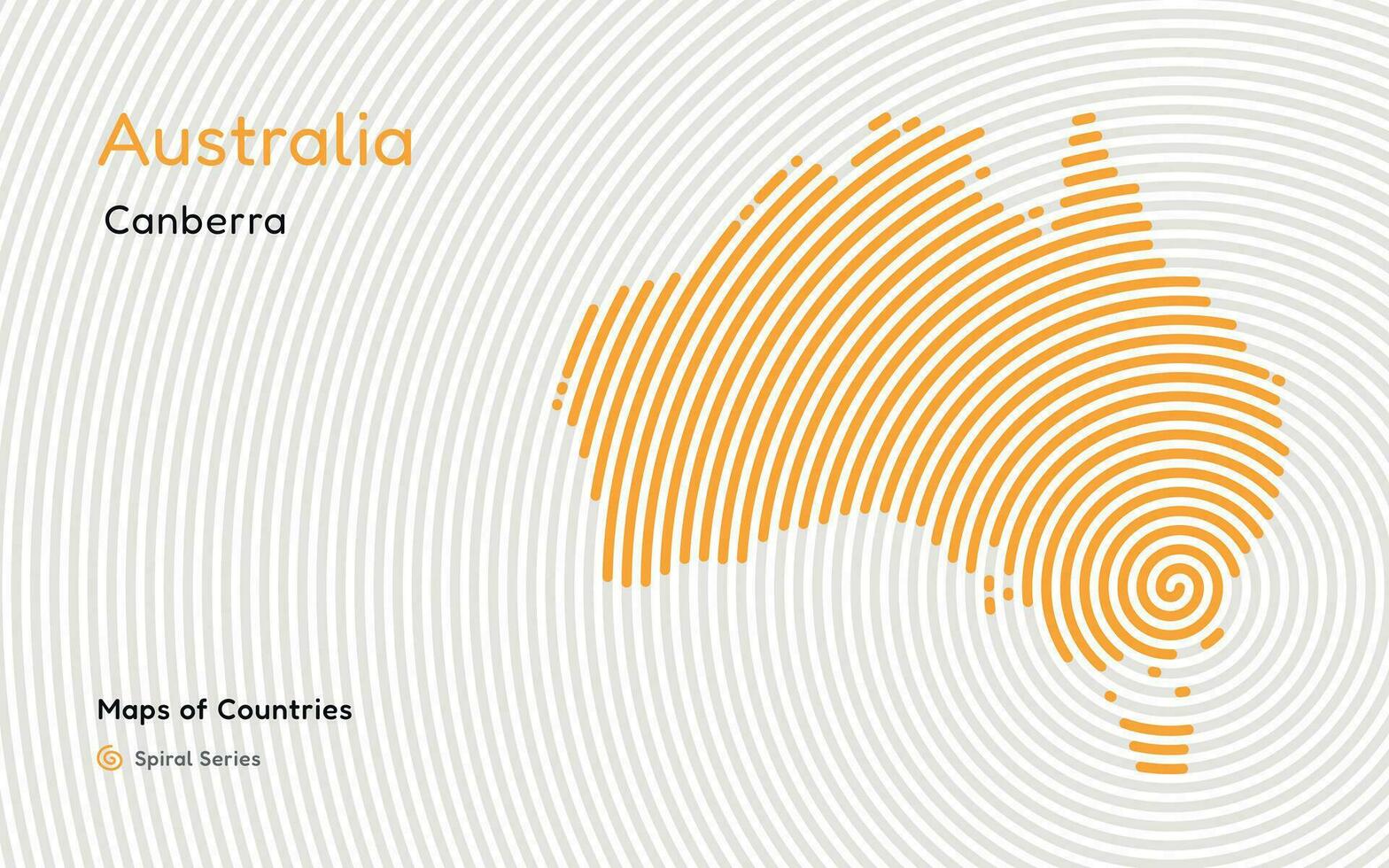 il Australia carta geografica è fatto su di un' serie di cerchi vettore