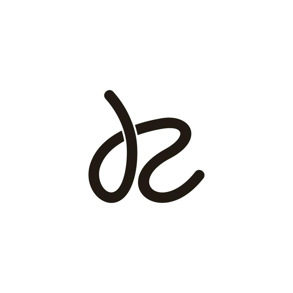 lettera dr curve cartello logo vettore