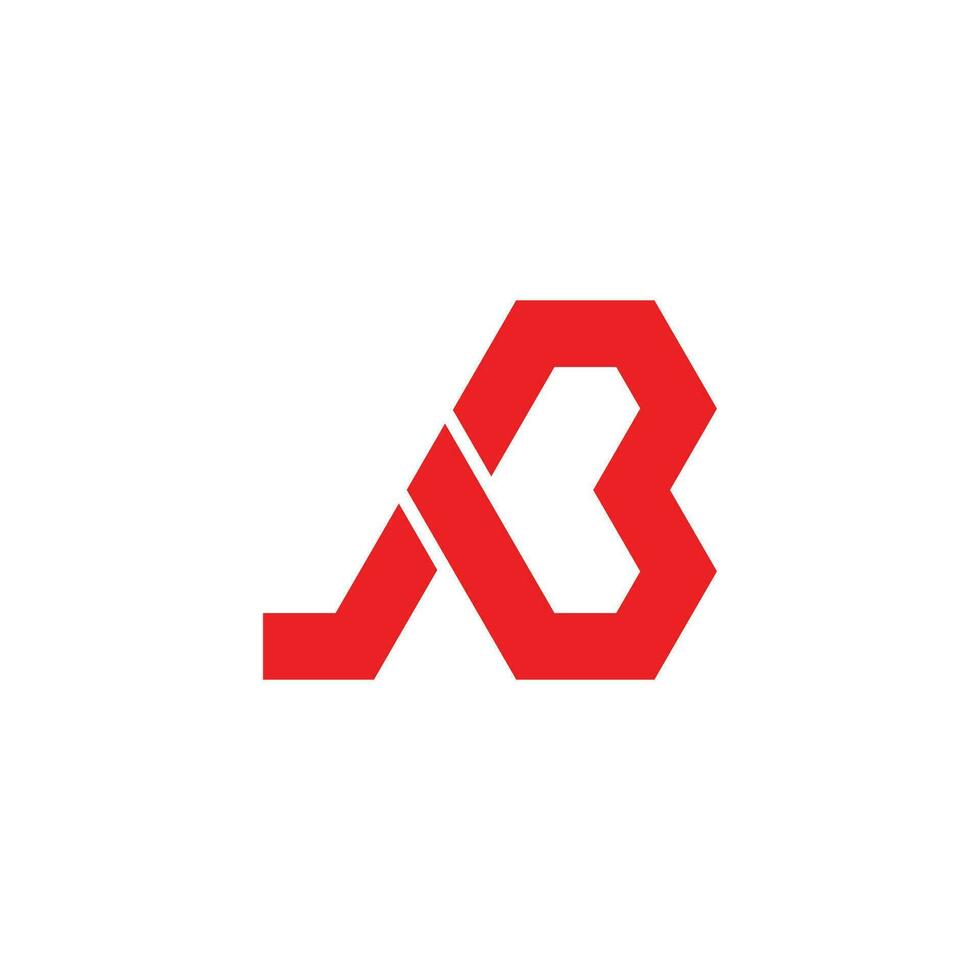 lettera ab semplice geometrico design logo vettore