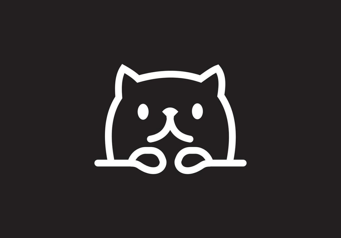 Questo è un' gatto logo design per il tuo attività commerciale vettore