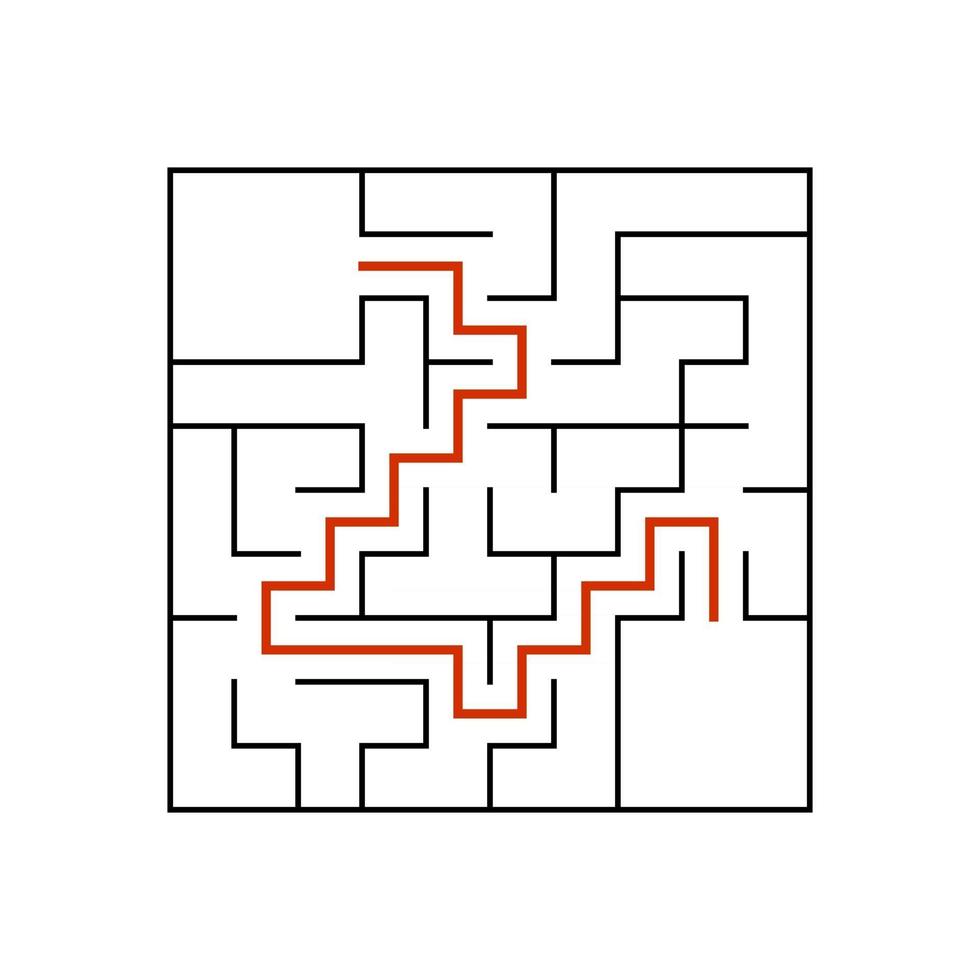 labirinto astratto. gioco per bambini e adulti. illustrazione vettoriale