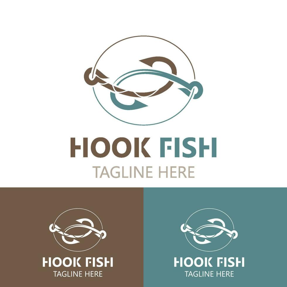 gancio pesca logo semplice e moderno Vintage ▾ rustico vettore design stile modello illustrazione