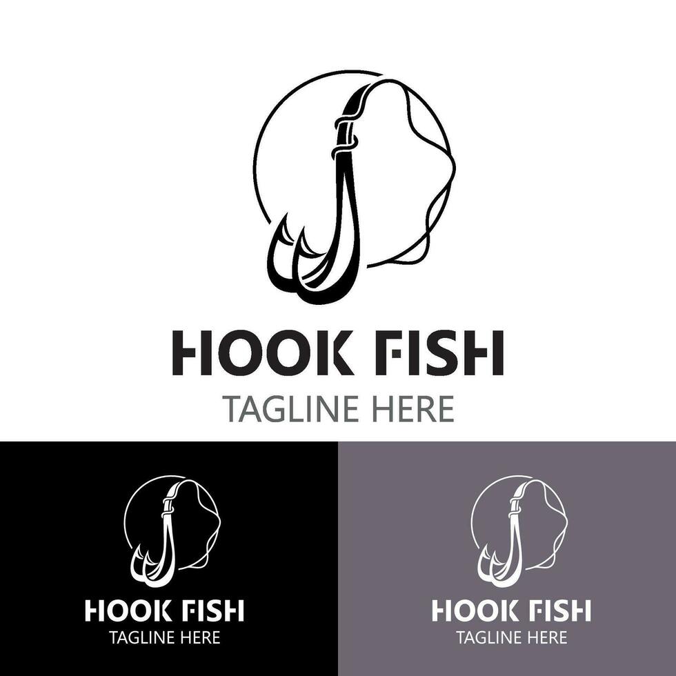 gancio pesca logo semplice e moderno Vintage ▾ rustico vettore design stile modello illustrazione