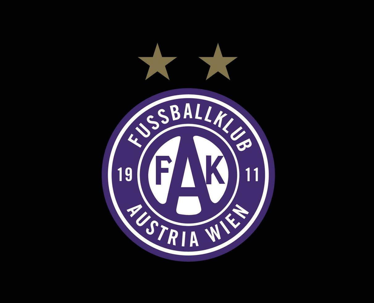 fk Austria wien club logo simbolo Austria lega calcio astratto design vettore illustrazione con nero sfondo