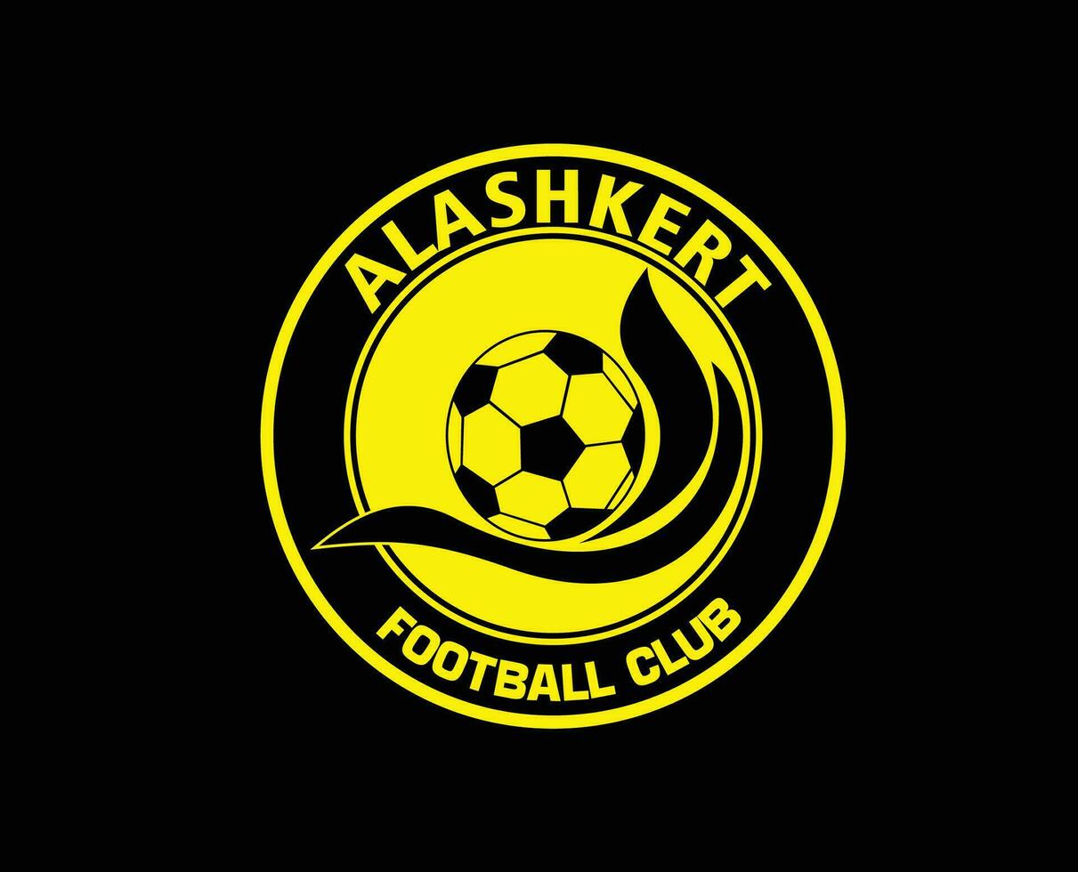 fc alashkert logo club simbolo Armenia lega calcio astratto design vettore illustrazione con nero sfondo