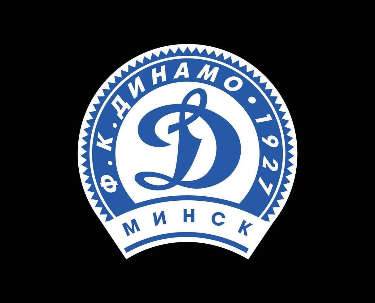 fk dinamo minsk club simbolo logo bielorussia lega calcio astratto design vettore illustrazione con nero sfondo