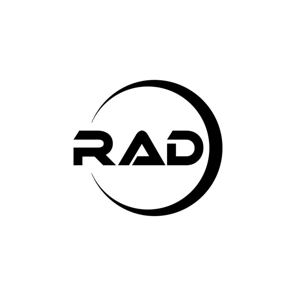 RAD lettera logo disegno, ispirazione per un' unico identità. moderno eleganza e creativo design. filigrana il tuo successo con il Impressionante Questo logo. vettore
