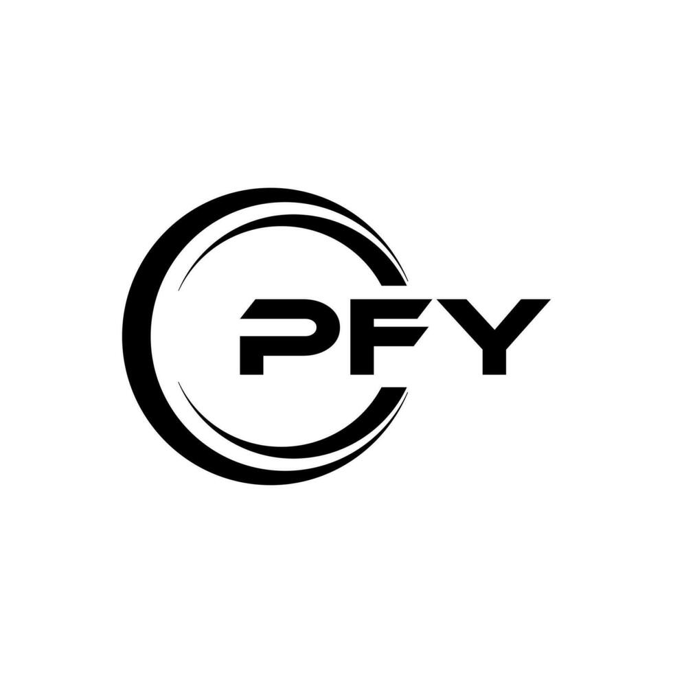 pfy lettera logo disegno, ispirazione per un' unico identità. moderno eleganza e creativo design. filigrana il tuo successo con il Impressionante Questo logo. vettore