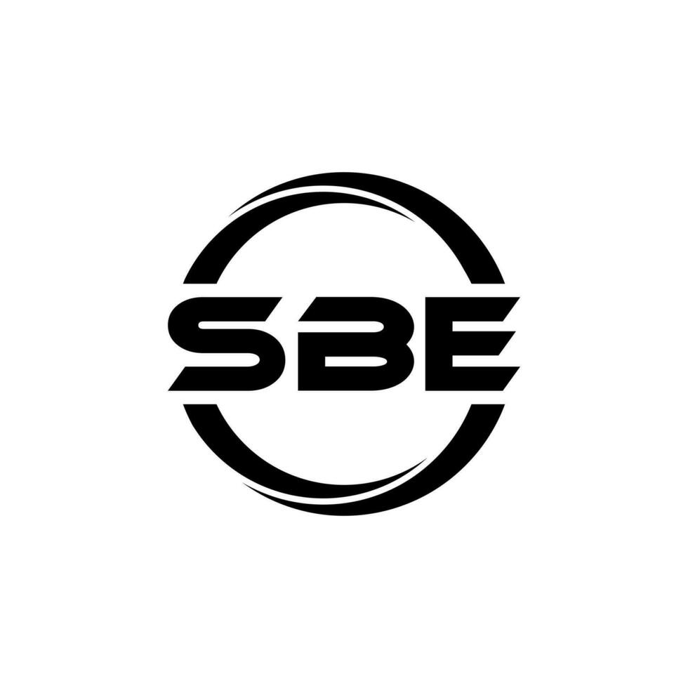 SBE lettera logo design nel illustrazione. vettore logo, calligrafia disegni per logo, manifesto, invito, eccetera.