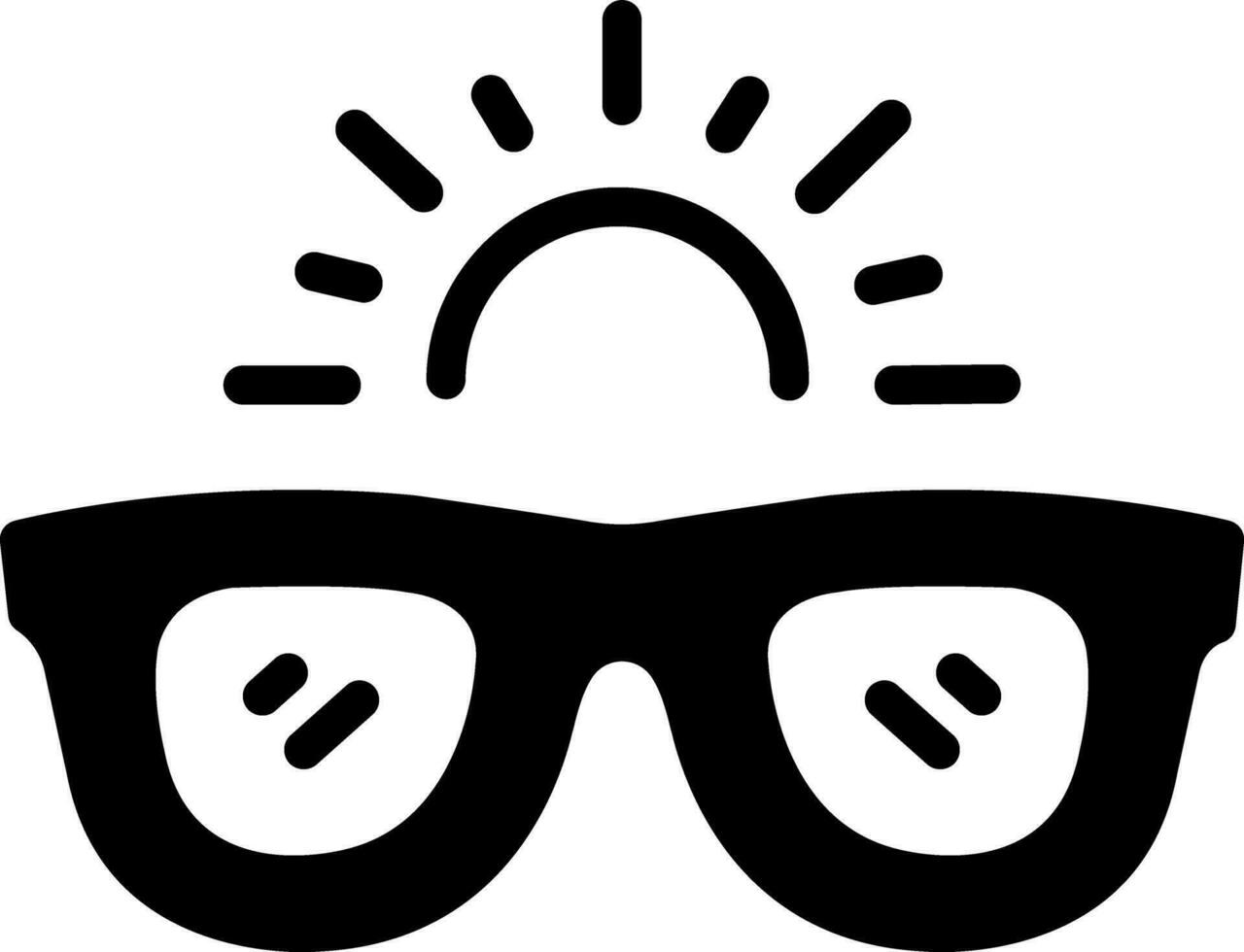 solido icona per occhiali da sole vettore