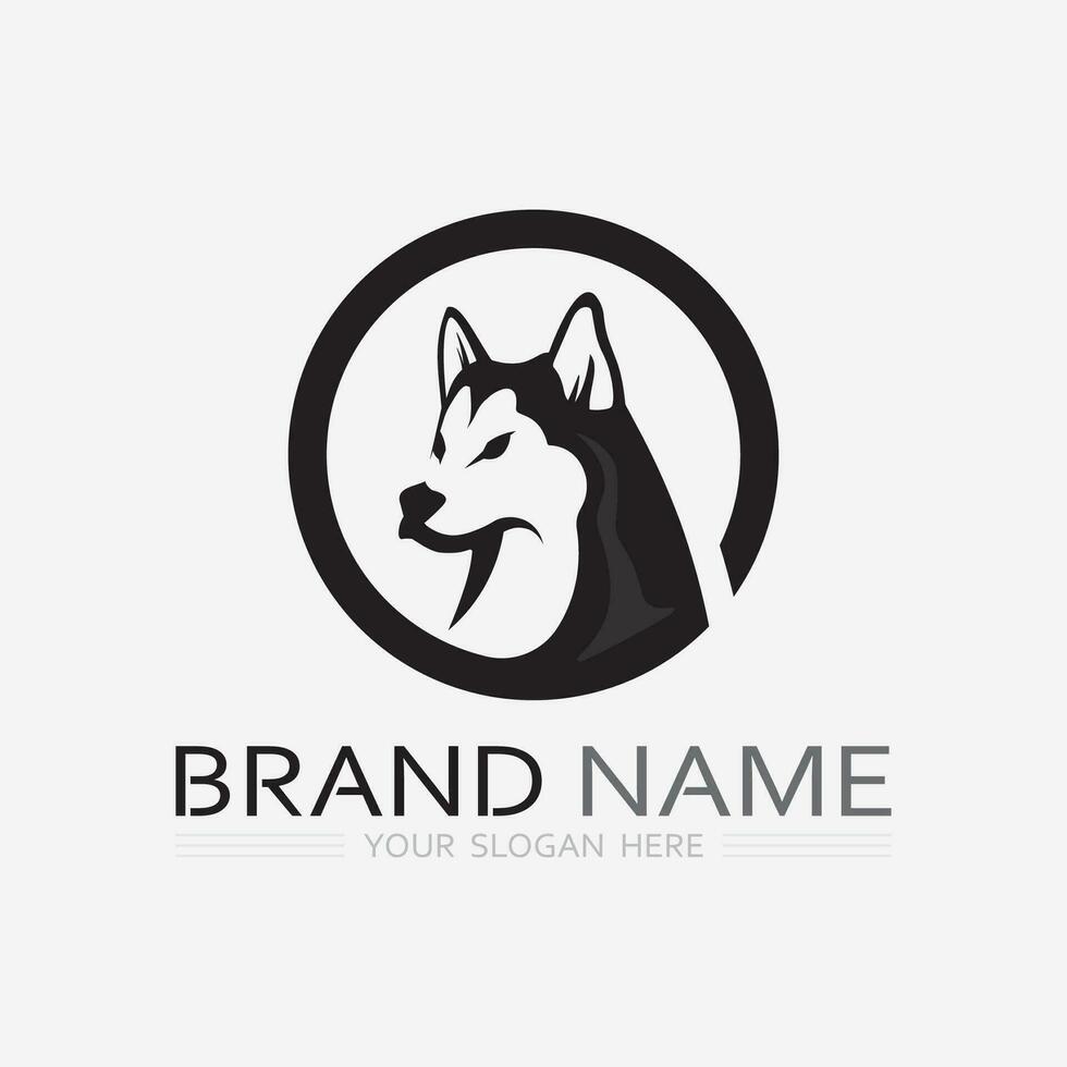 cane logo e icona animale vettore illustrazione design grafico