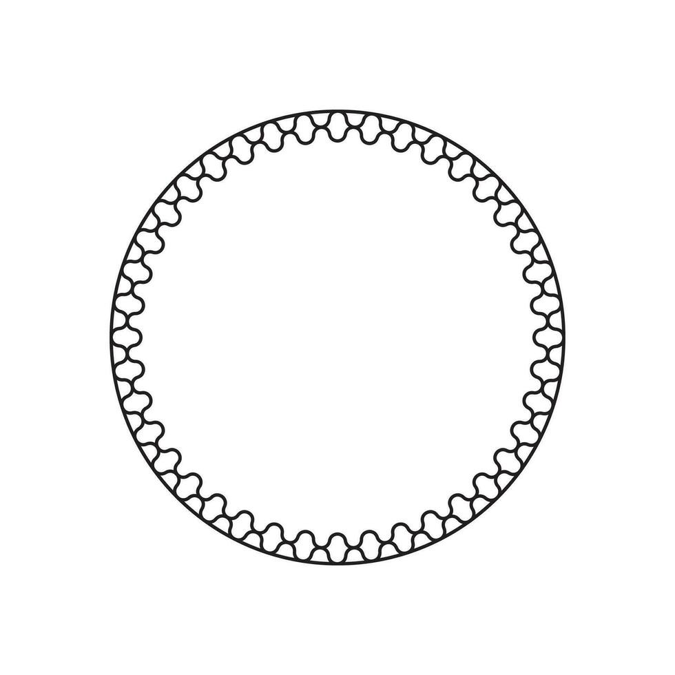 cerchio telaio con linea stile 2 vettore